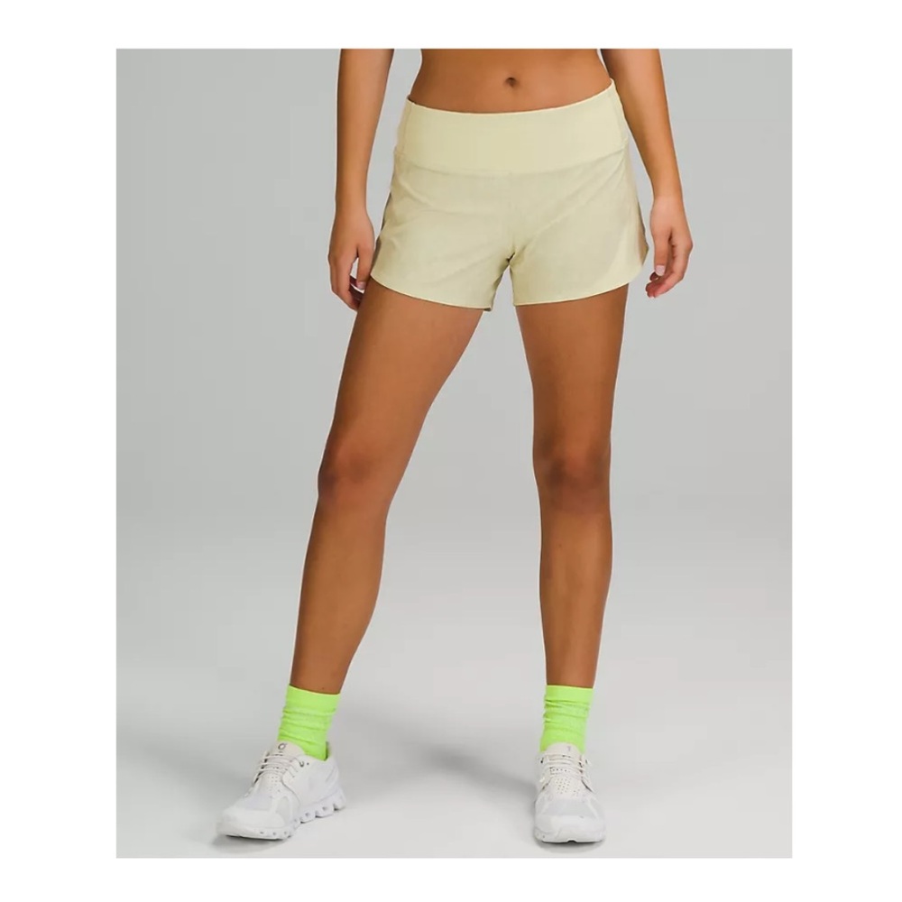 Lululemon Speed Up Mid-Rise Lined Short 4” Dew Green